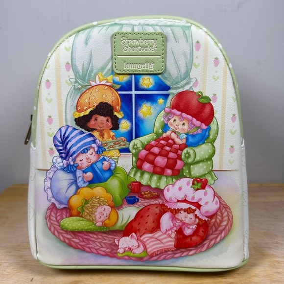 Loungefly Strawberry Shortcake Slumber Party Mini Backpack Kawaii Cartoon Retro main image 4